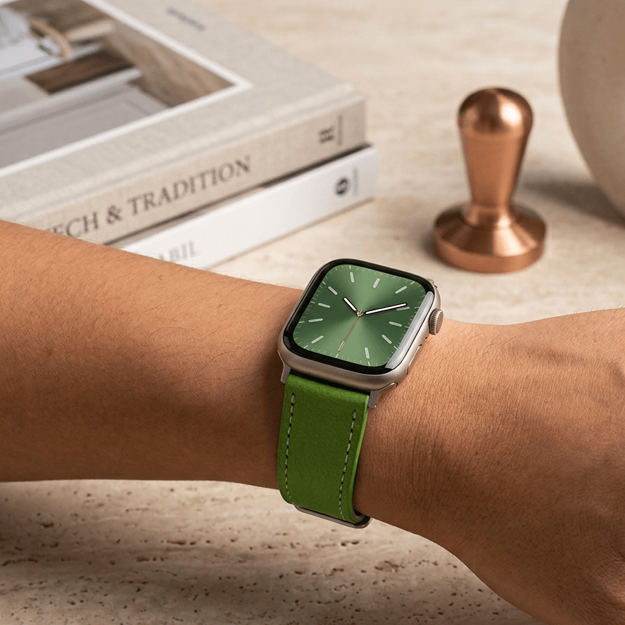 Hellgrünes kurzes Apple Watch Armband- Biarritz