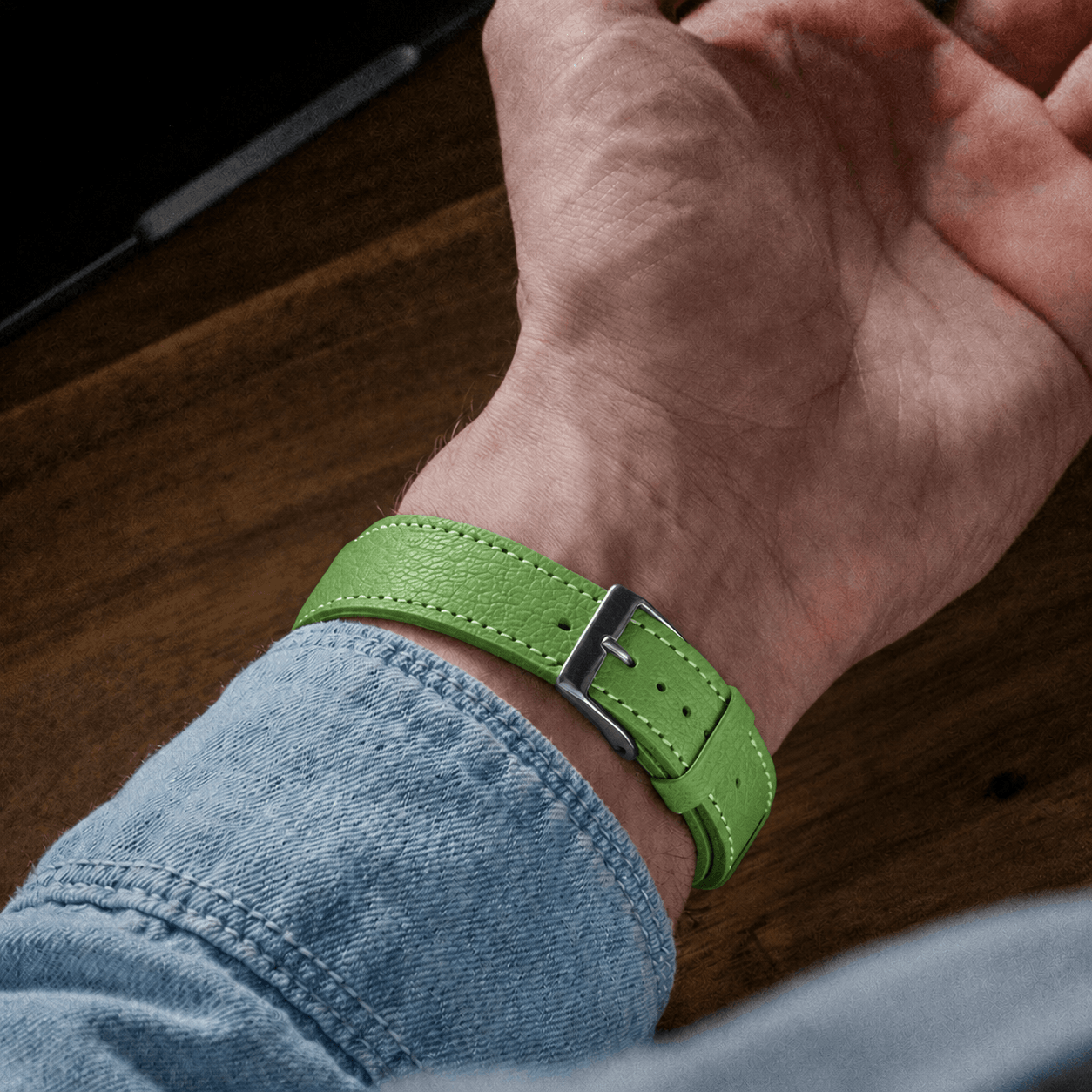 Hellgrünes kurzes Apple Watch Armband- Biarritz