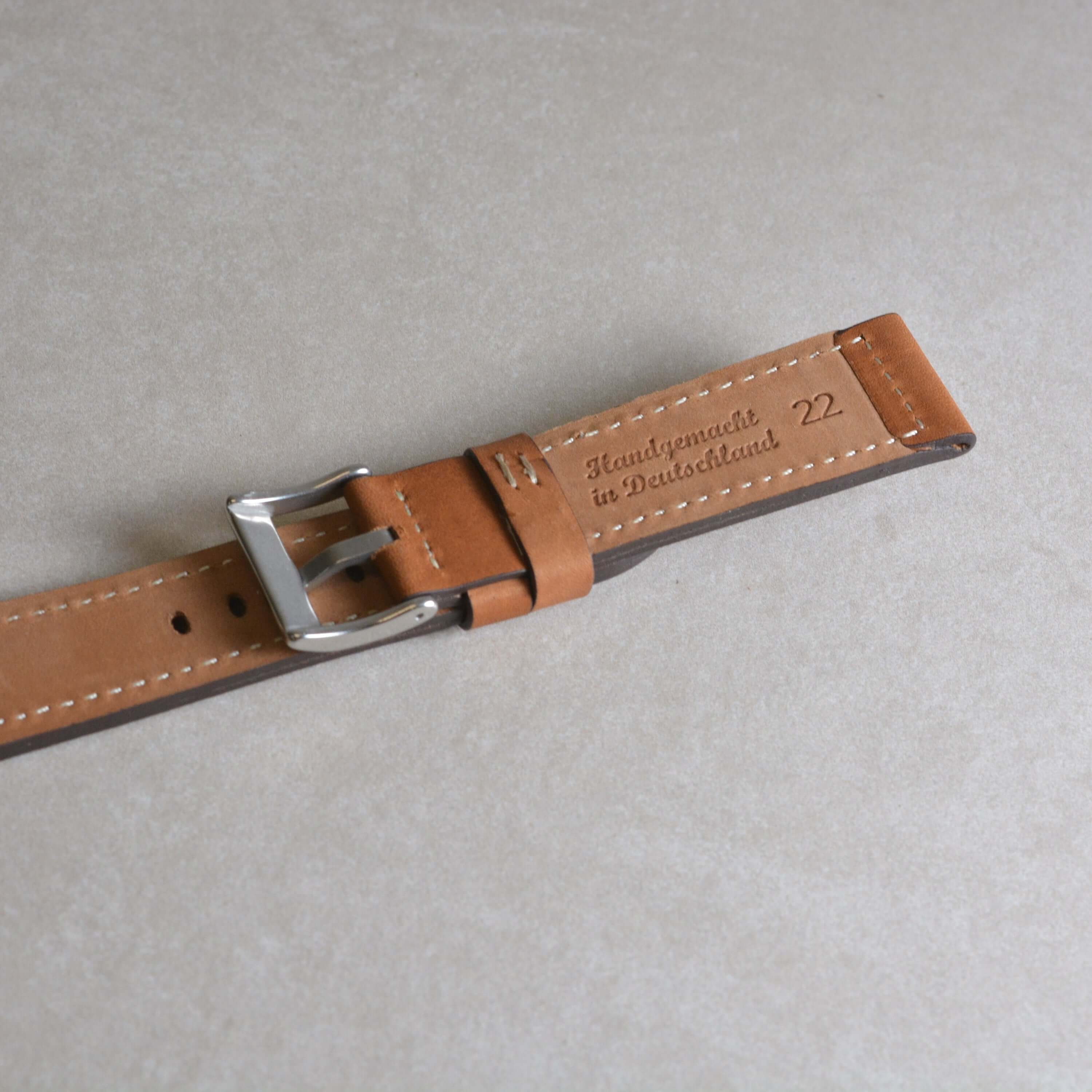 Snow Calf – Vintage Lederarmband passend für Panerai, handgefertigtes Kalbleder Uhrenarmband.