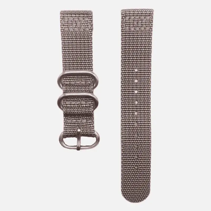 Taupefarbenes 2-teiliges Cotton Band – Handgefertigtes, strapazierfähiges Uhrenarmband aus hochwertigem taupefarbenem Baumwollgewebe, ideal für elegante und sportliche Zeitmes