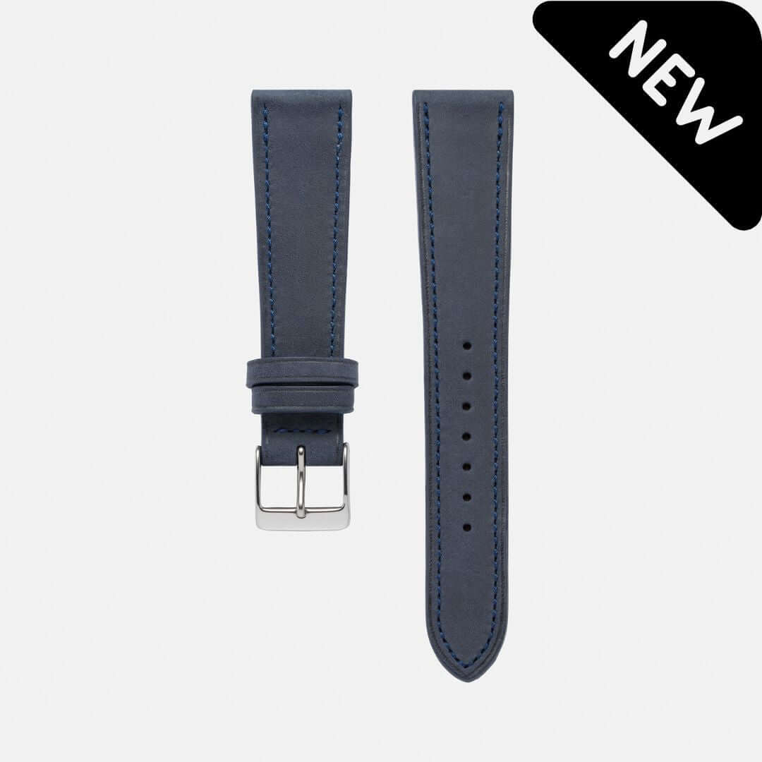 Mountain Bear – Uhrenarmband aus Nubukleder im Vintage-Stil, neues blaues Design
