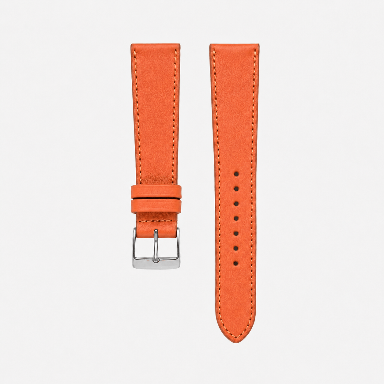 Swift – Uhrenarmband aus italienischem Swift Leder in leuchtendem Orange, modern und hochwertig.
