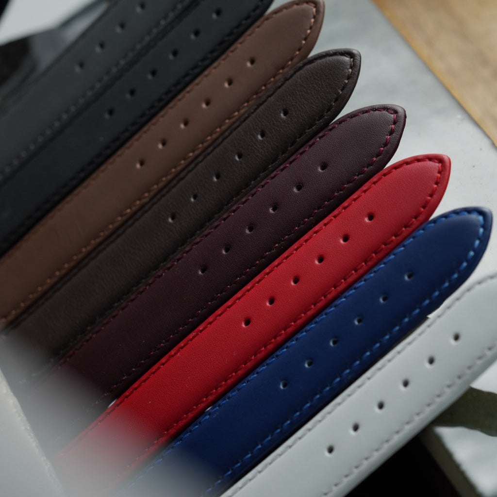 Uhrenarmbänder in verschiedenen Farben, darunter extra lang, ideal für jede Stilrichtung.