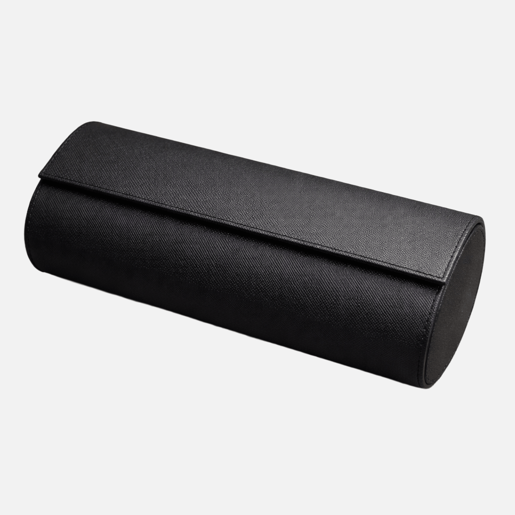 Uhrenrolle für drei Uhren Origin – Hochwertiges italienisches Saffianoleder in elegantem Design.