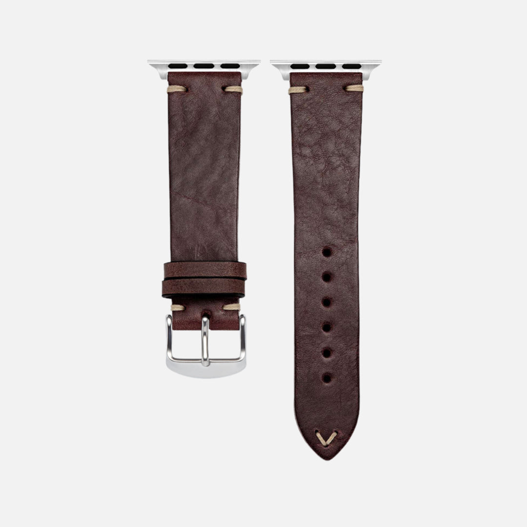 Hunter Apple Watch Armband Leder Dunkelbraun