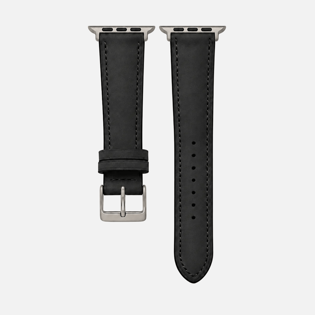 Mountain Apple Watch Lederarmband – Schwarz