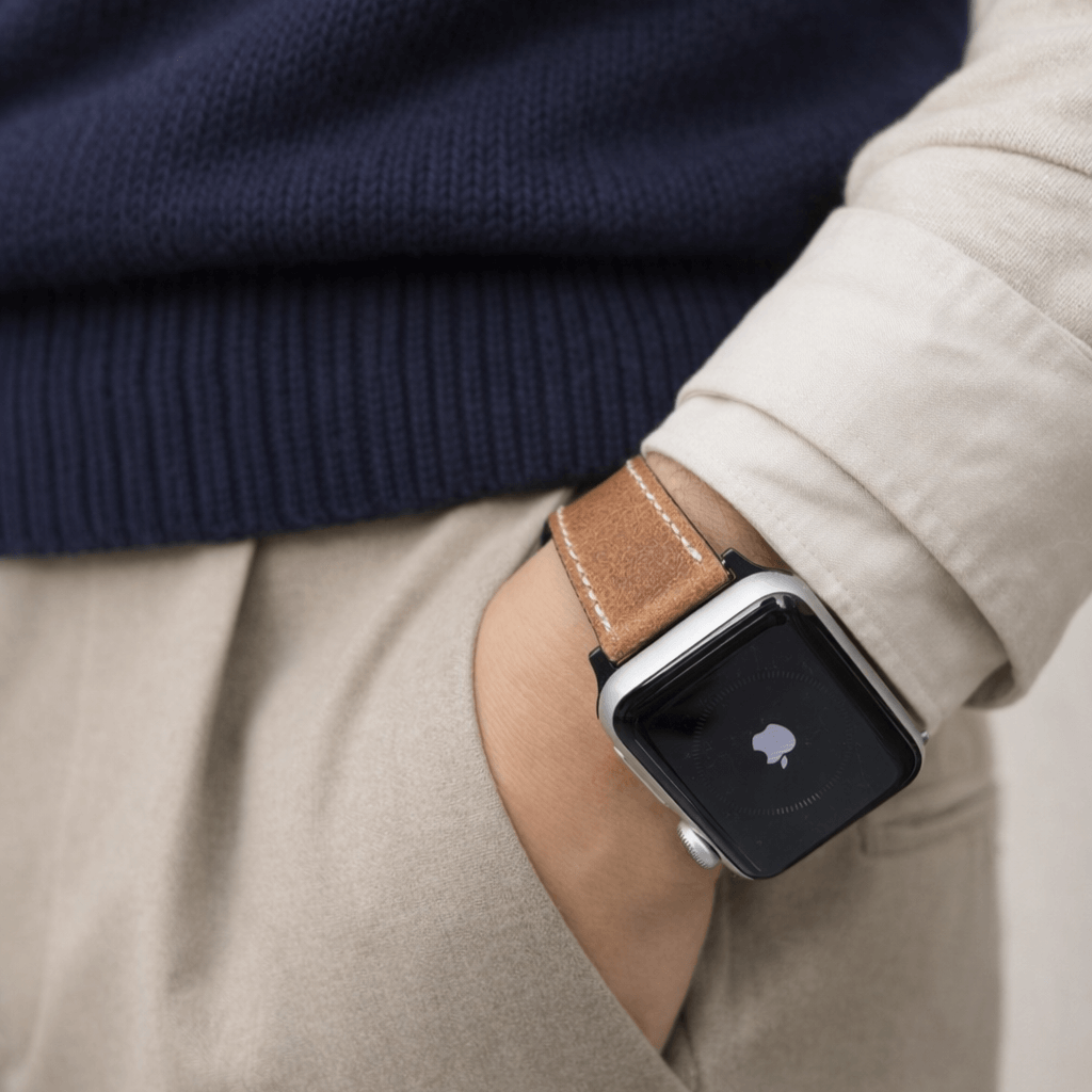 Apple Watch Vintage Leather Strap – Light Brown