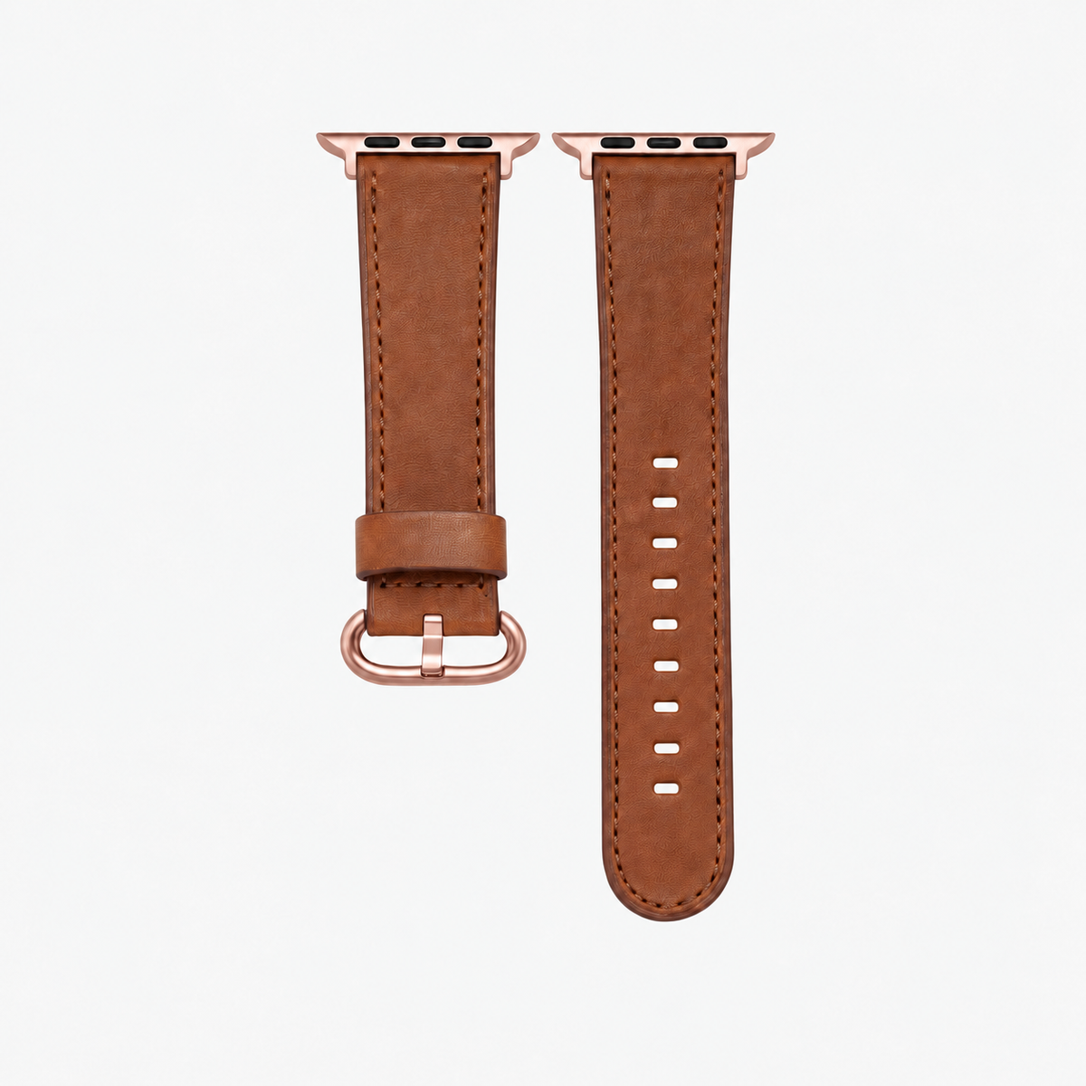 Saddle brown Apple Watch leather strap - Bidart