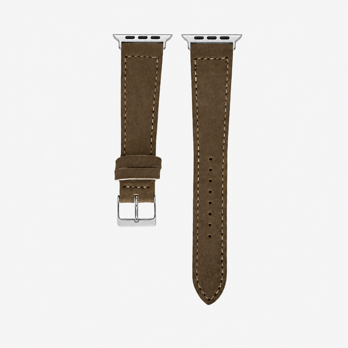 Olivebraun Apple Watch Ultra Lederhosen Armband – aus altsämisch gegerbtem Hirschleder