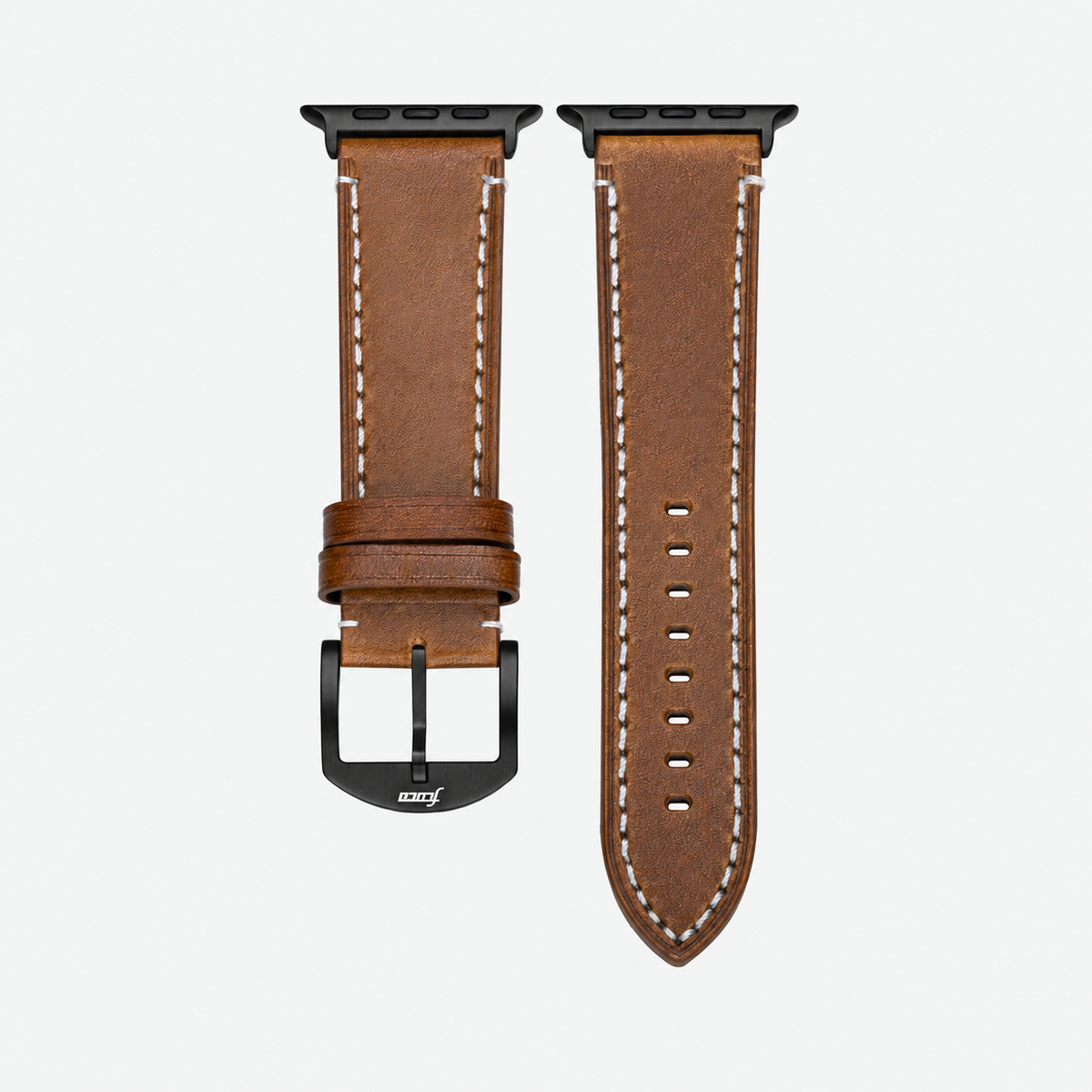 Apple Watch Ultra Lederarmband – Hellbraun, extra breit 24 mm