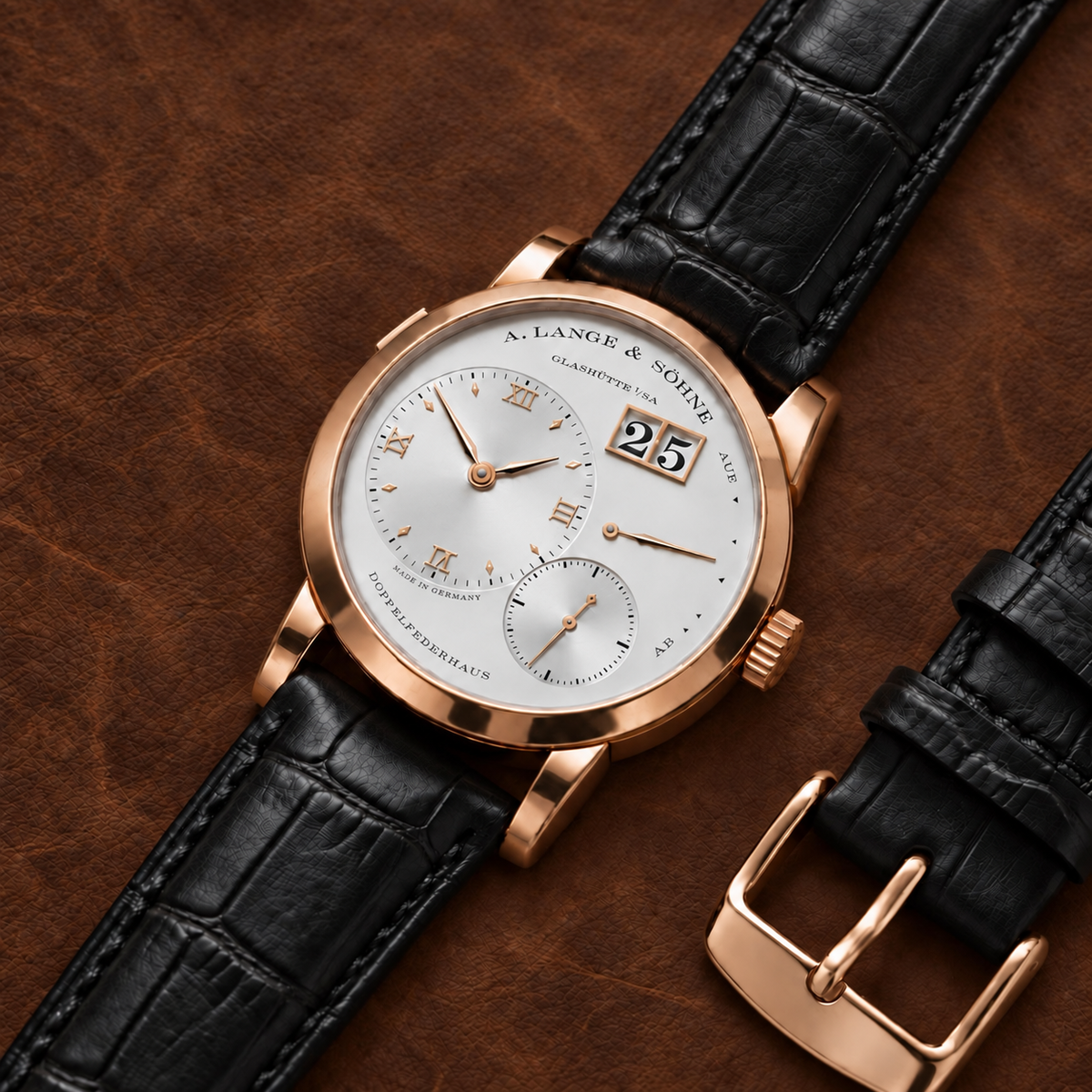 Full Cut padded – Watch strap made of full Louisiana alligator leather