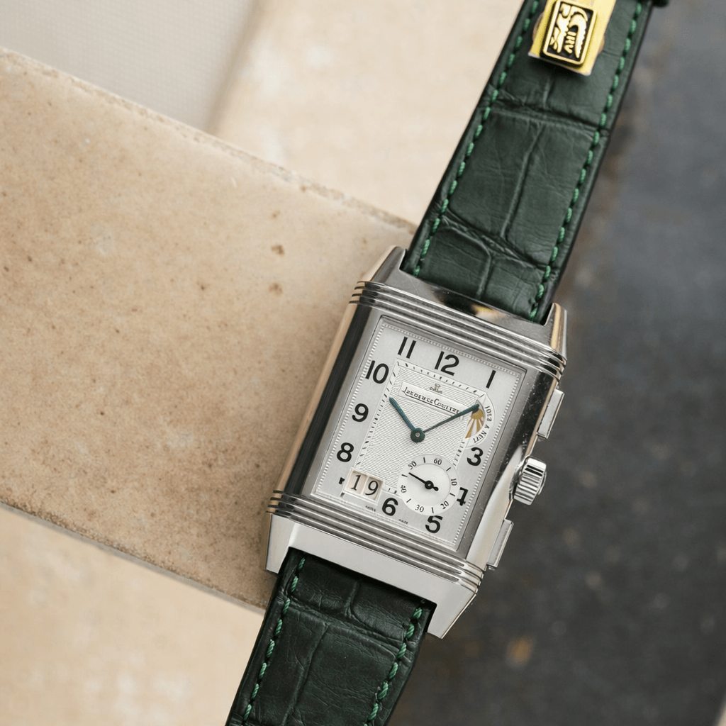 Full Cut – Armband aus vollflächigem Louisiana-Alligatorleder in Grün mit luxuriöser Haptik.