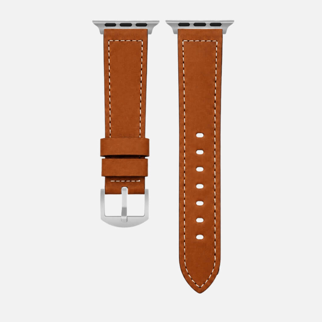 Saddle – Handcrafted Light Brown Leather Strap for Apple Watch