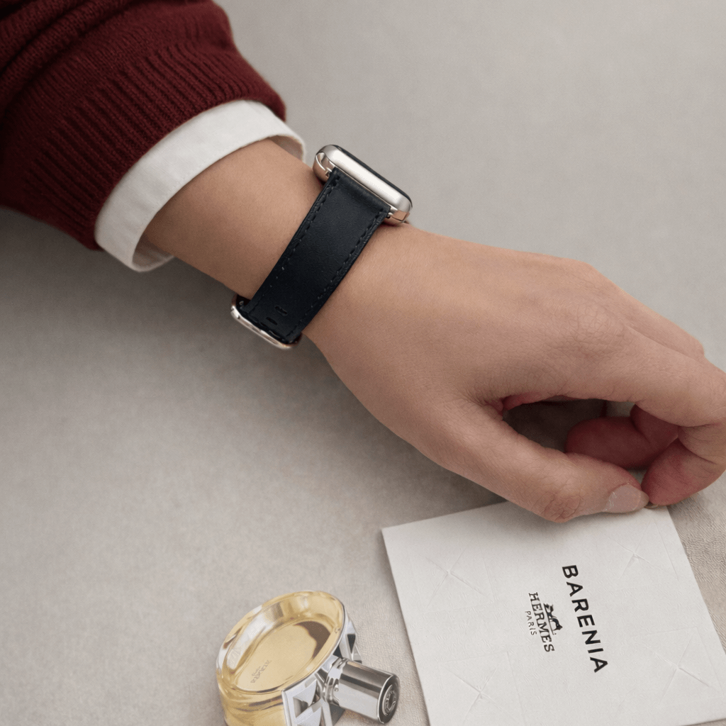 Black Apple Watch Leather Strap - Bidart