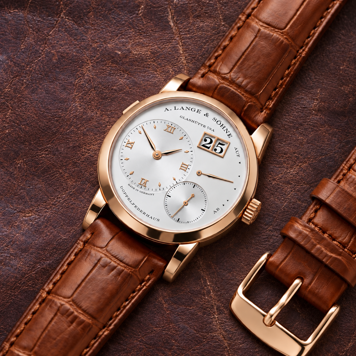 Full Cut padded – Watch strap made of full Louisiana alligator leather