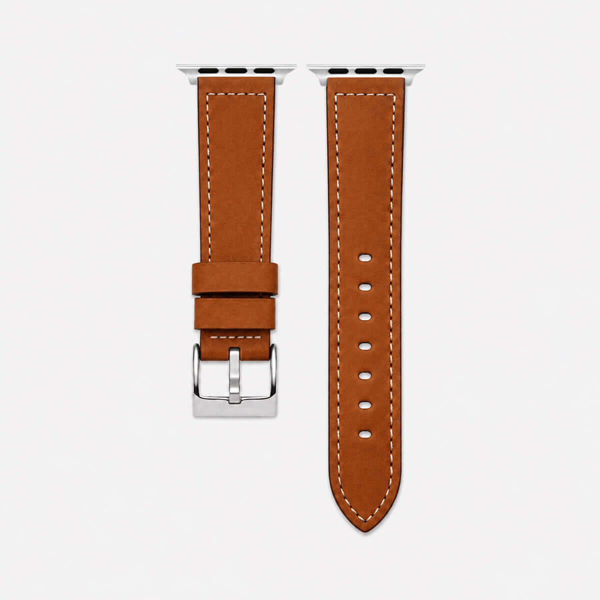 Saddle – Handgefertigtes Lederarmband passend für Apple Watch in Hellbraun