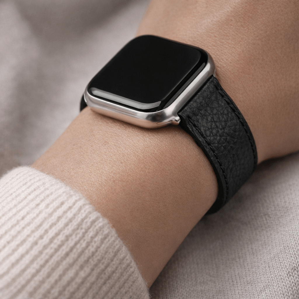 Uhrenarmband Apple Watch – Handgefertigtes Hirschleder, elegantes Armband aus italienischem Hirschleder für außergewöhnlichen Komfort und Stil.