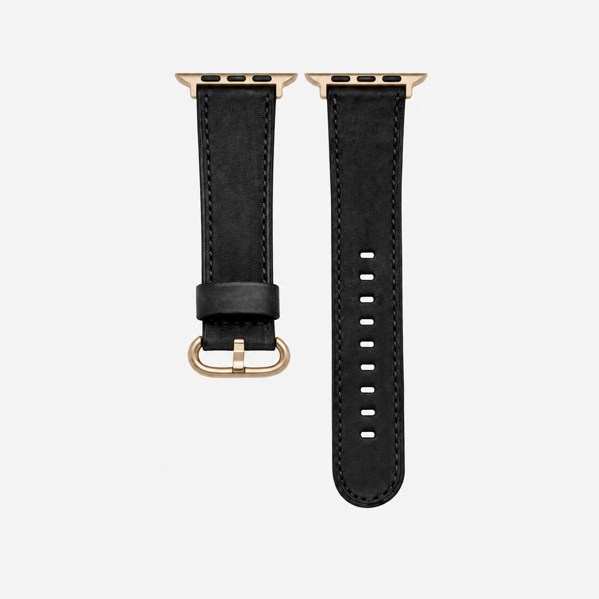 Schwarzes Apple Watch Armband Leder - Bidart