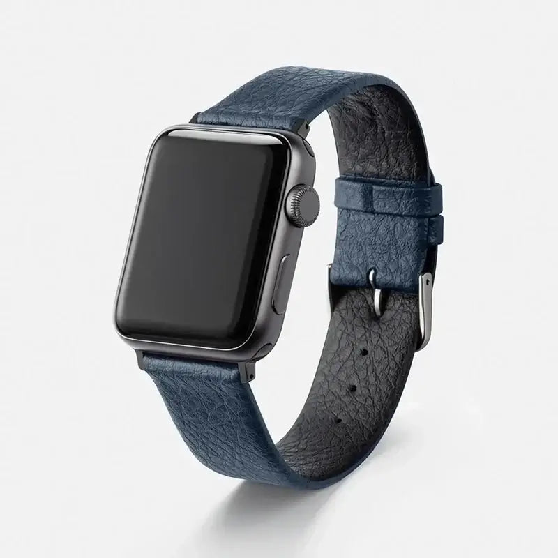 Apple Watch Lederarmband Vegan aus Weinleder – Blau
