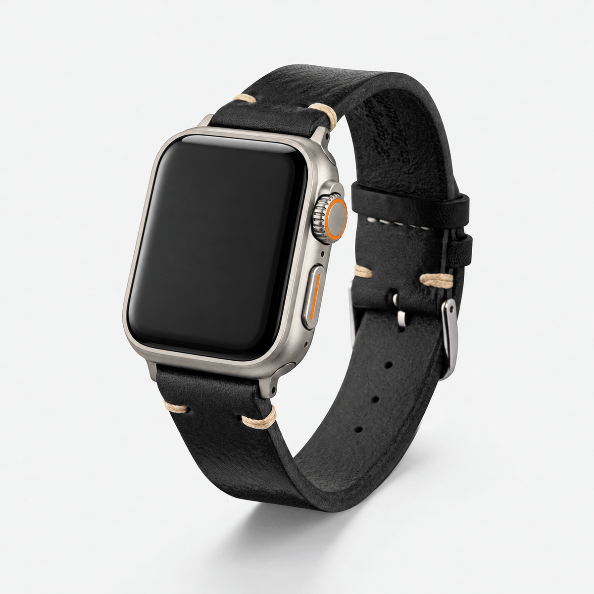 Hunter Apple Watch Band Leather Black