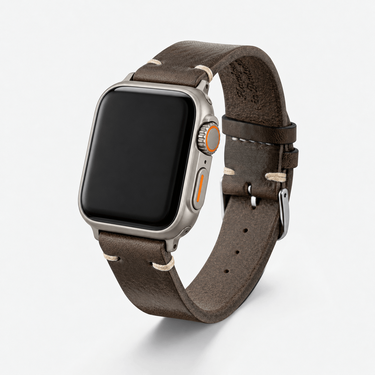 Hunter Apple Watch Armband Leder Olive - elegantes olivgrünes Lederarmband für Apple Watch in hochwertiger Verarbeitung.