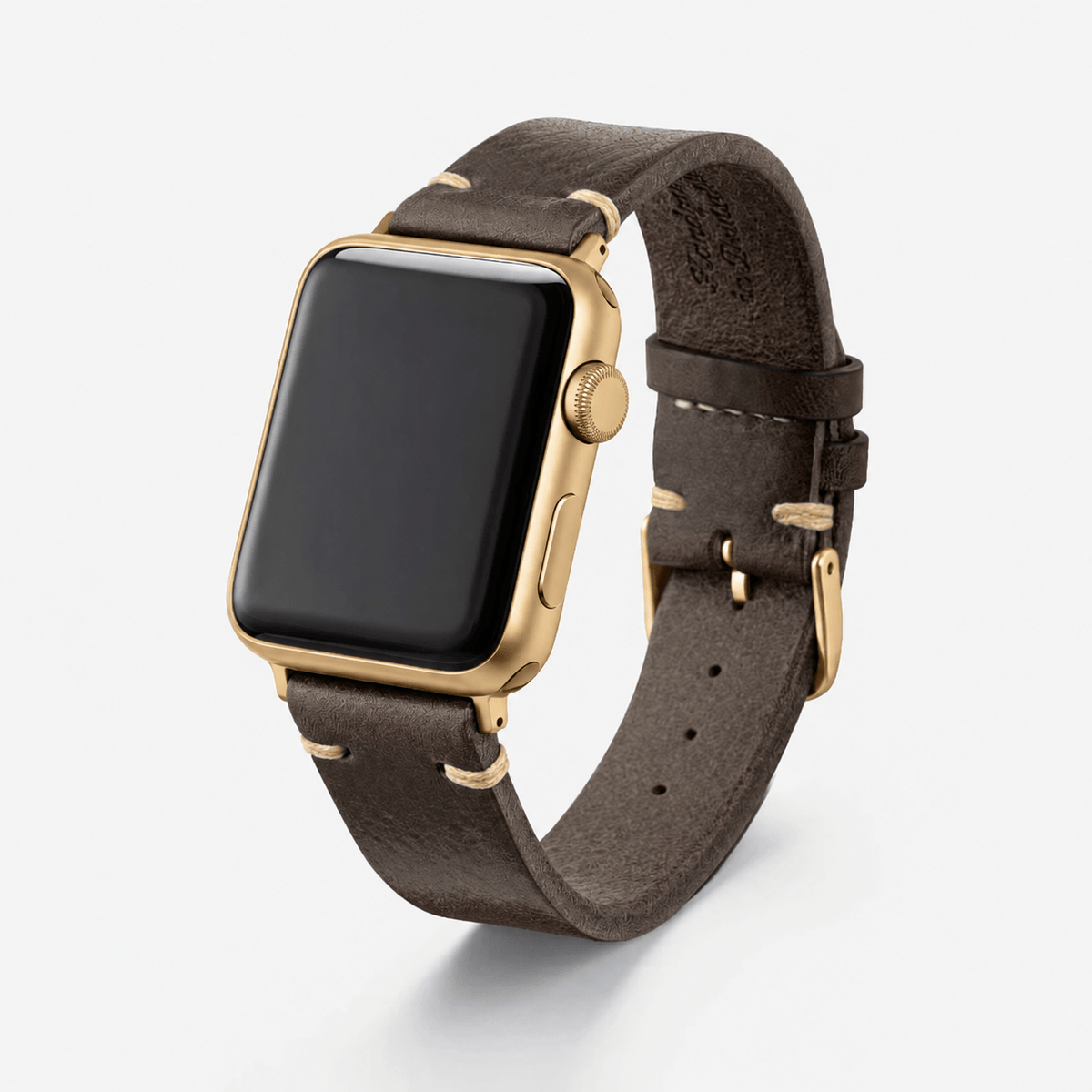Hunter Apple Watch Armband Leder Olive in olivgrünem, vegetabil gegerbtem Leder für modernes Design und hohe Qualität.