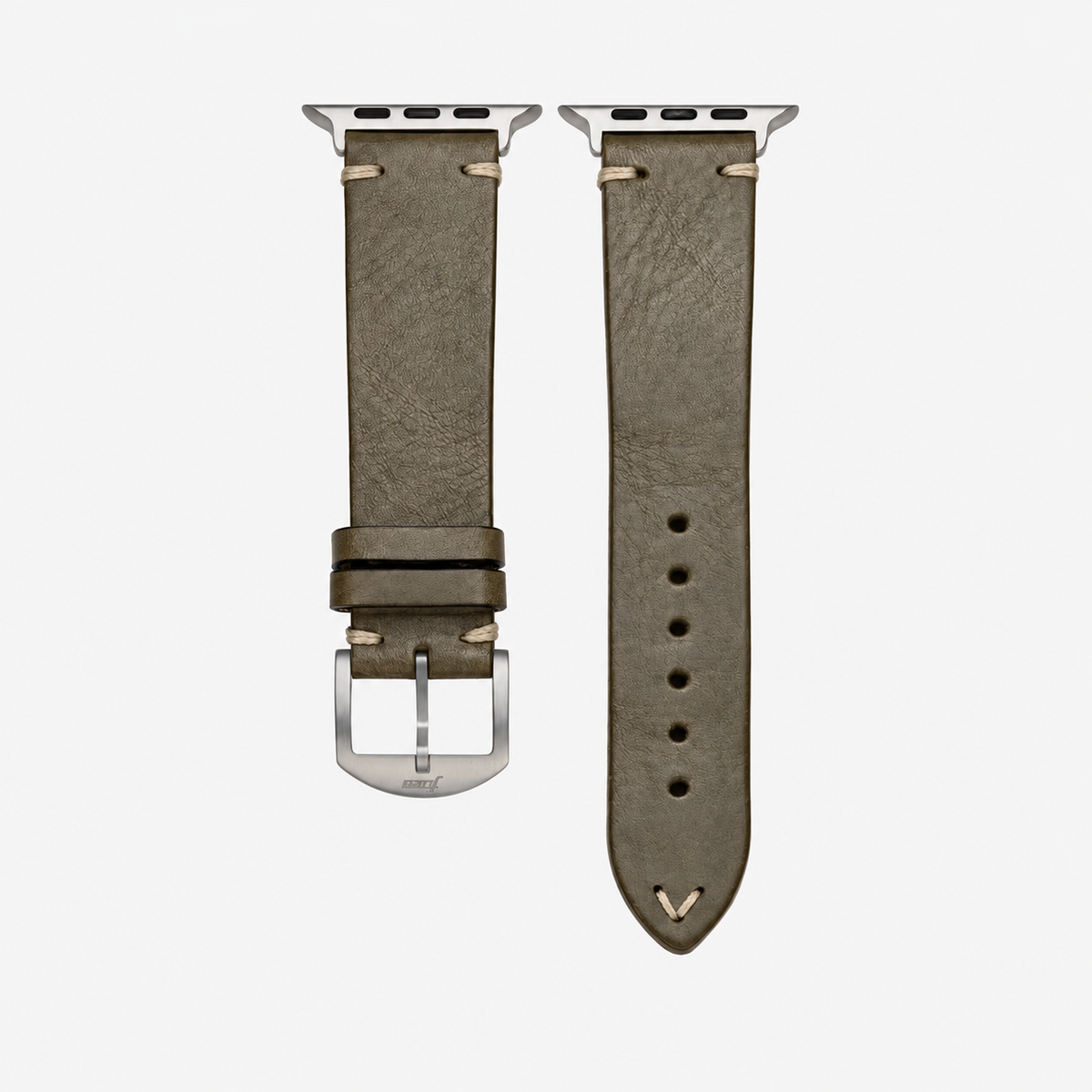 Hunter Apple Watch Armband Leder Olive