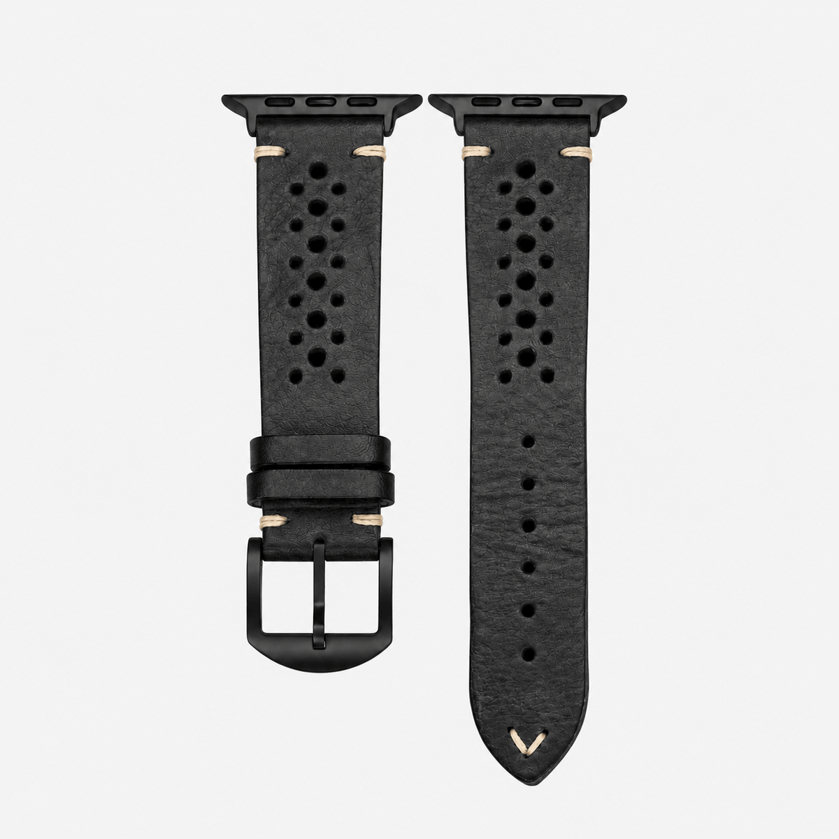 Rallye Lederband für Apple Watch - Schwarz
