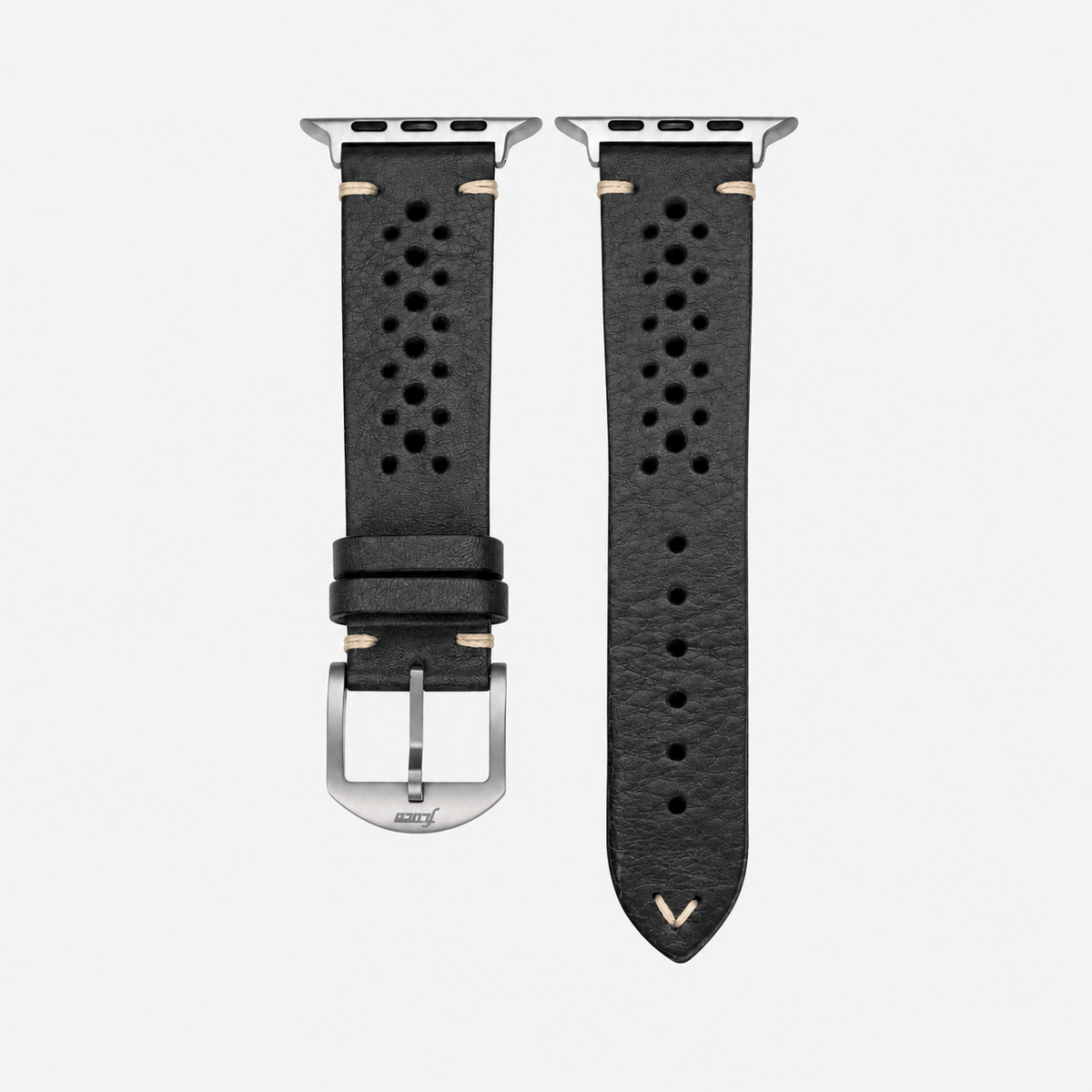 Rallye Lederband für Apple Watch - Schwarz