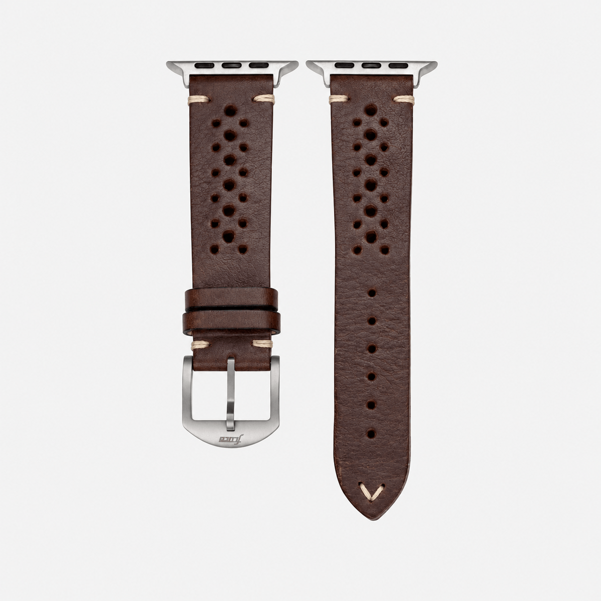 Rallye Lederband für Apple Watch Dunkelbraun