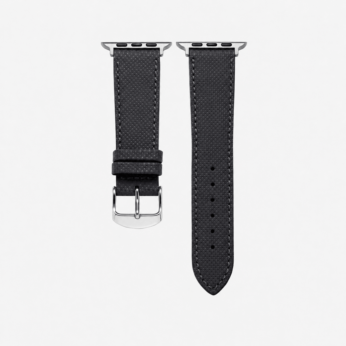 Nautilus Apple Watch Lederarmband – Schwarz, Wasserfest, hochwertiges wasserfestes Made in Germany Armband für Sport und Alltag.