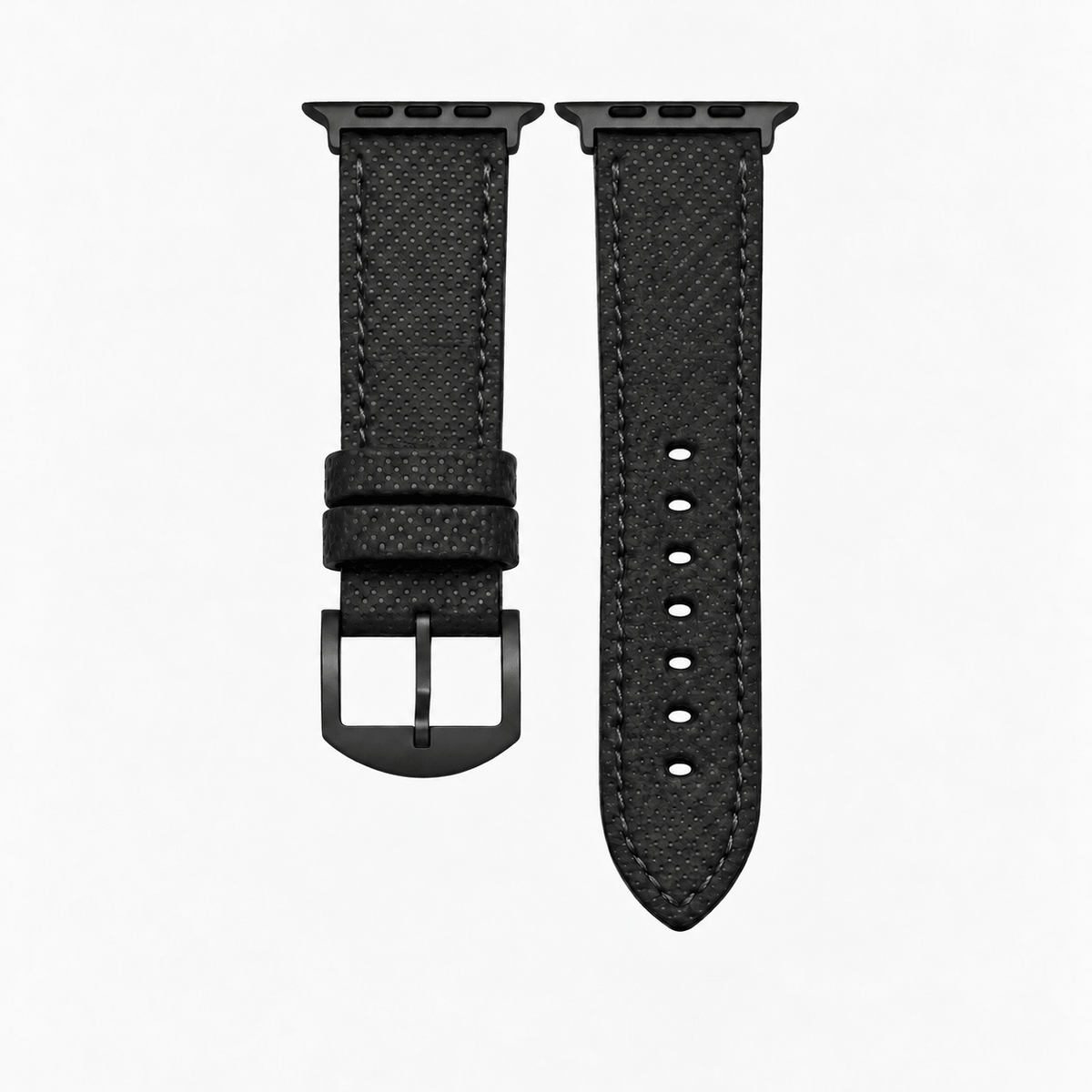 Nautilus Apple Watch Lederarmband – Schwarz, Wasserfest, hochwertiges wasserfestes made in germany apple watch armband.