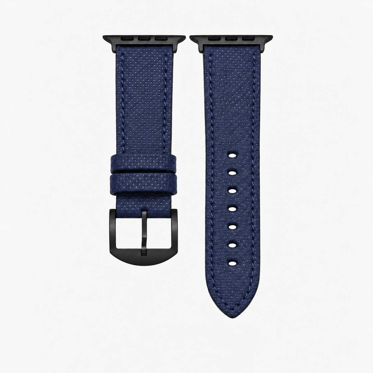 Navyblaues Apple Watch Lederarmband Wasserfest | Nautilus, hochwertiges wasserfestes made in germany apple watch armband, M-L.