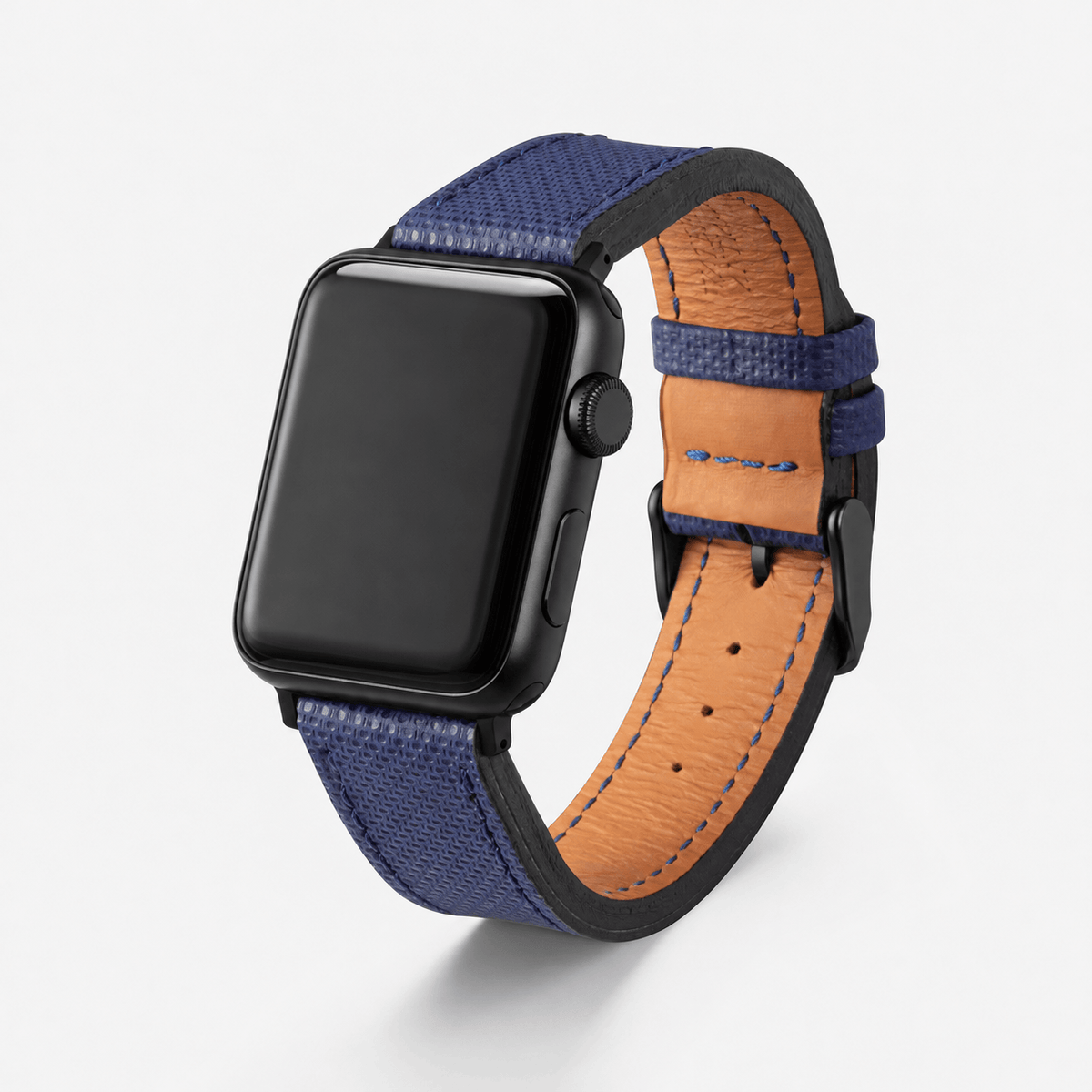 Navyblaues Apple Watch Lederarmband Wasserfest | Nautilus, hochwertiges wasserfestes made in germany apple watch armband
