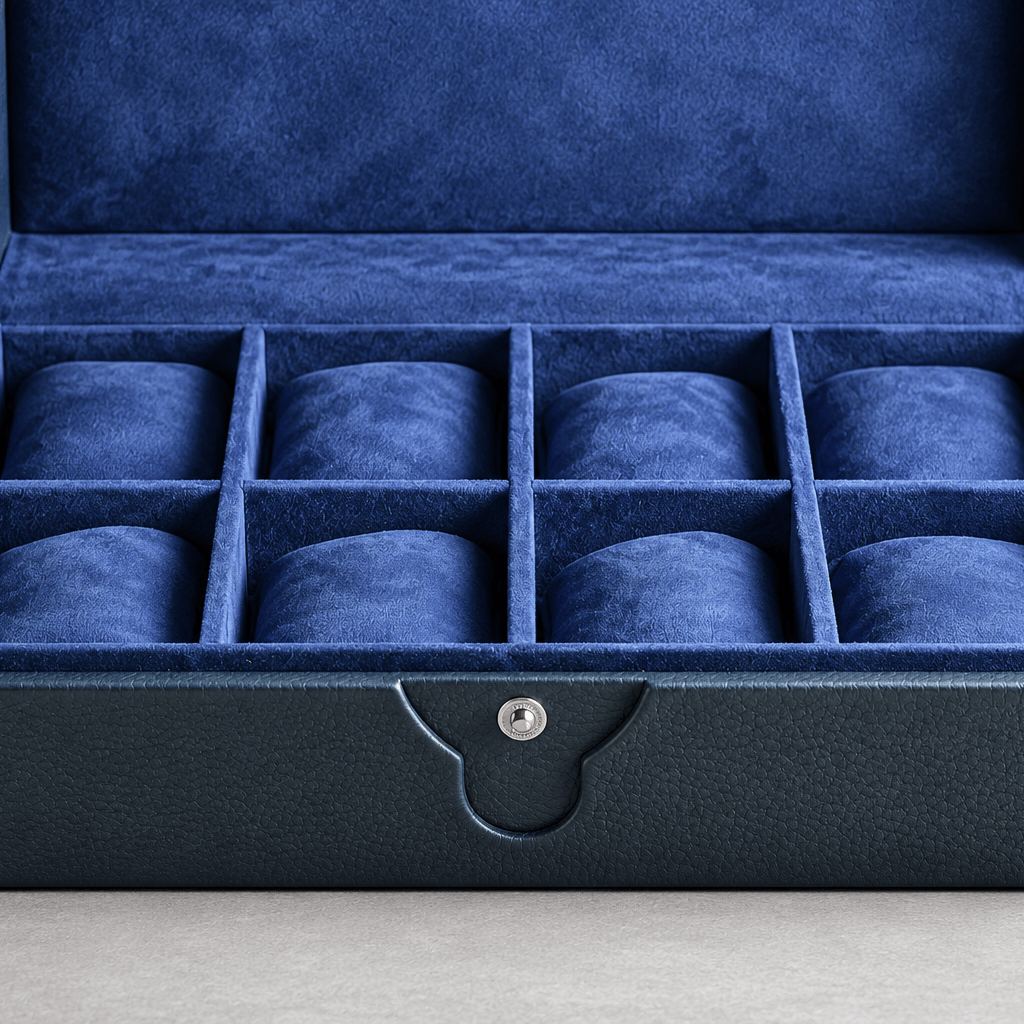 Torro watch case for 8 watches made of Spanish cowhide leather