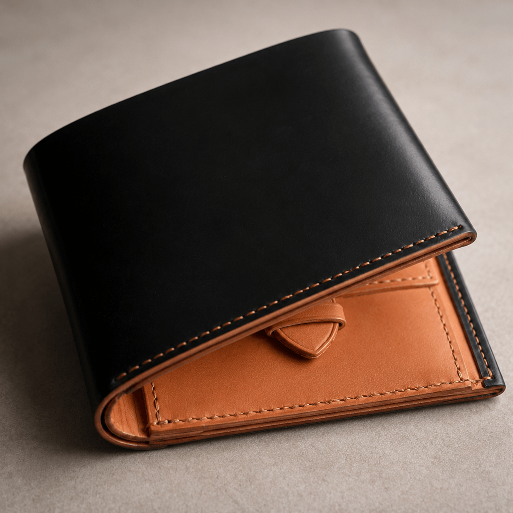 Premium Leder Geldbörse Chicago aus Horween Shell Cordovan, stilvolles und hochwertiges Design.