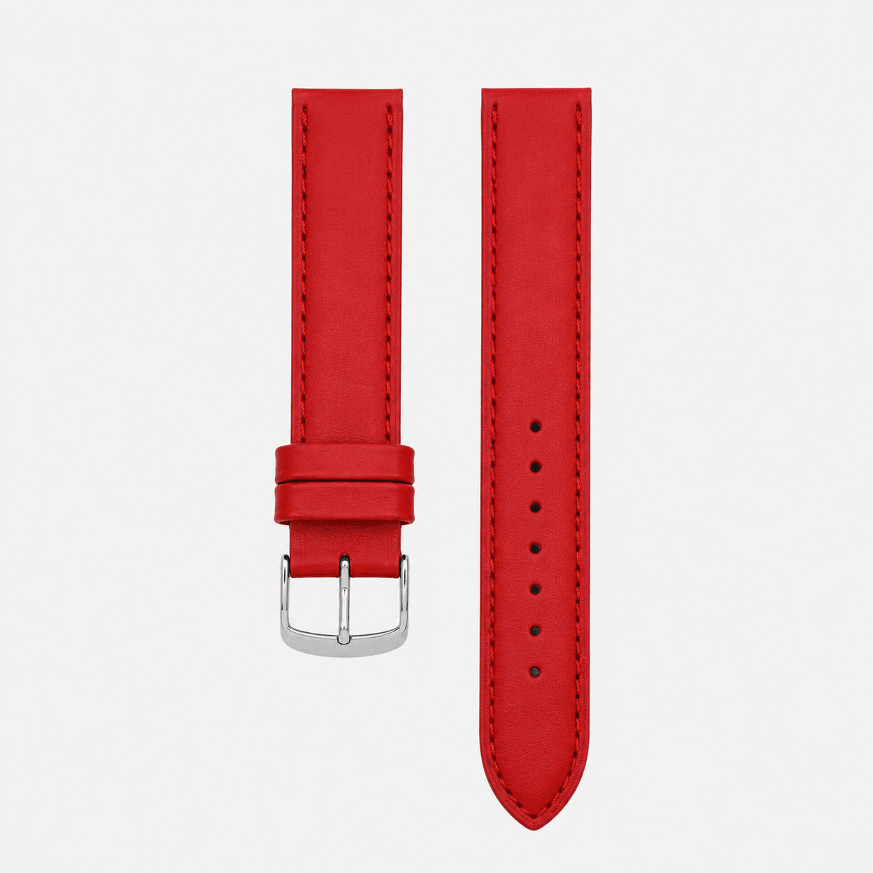 Toledo – Uhrenarmband aus deutschem Leder in Rot, handgefertigt für Stil und Komfort.
