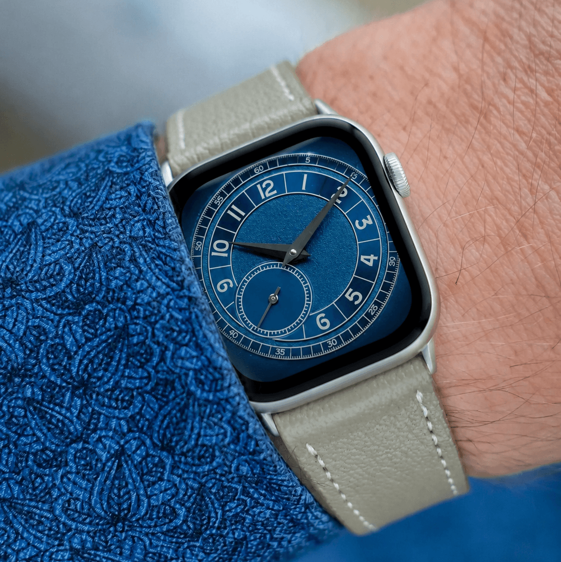 Taupe kurzes Apple Watch Armband- Biarritz