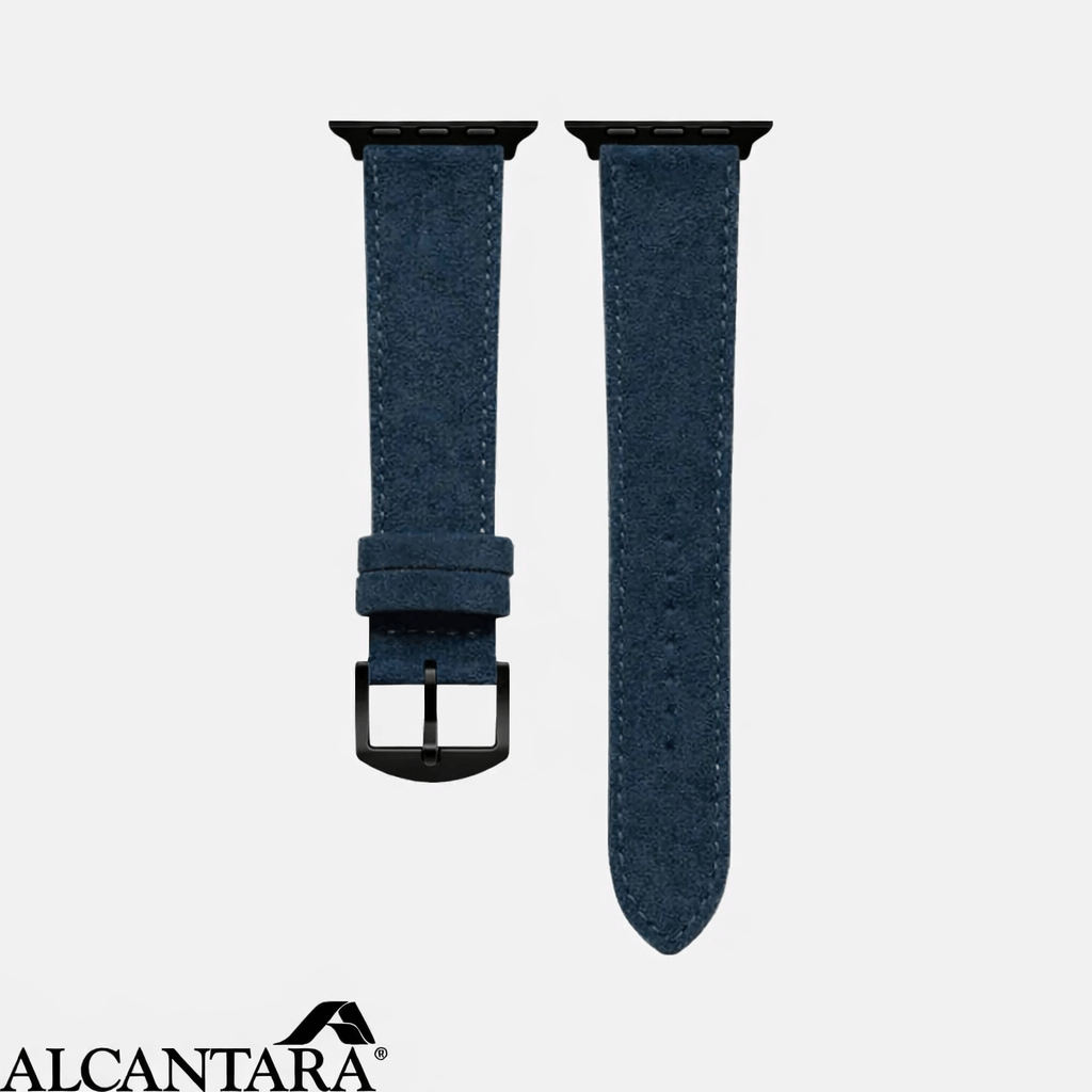 Alcantara – Apple Watch Armband in Blau, stilvolles und modernes Design für Ihre Apple Watch.