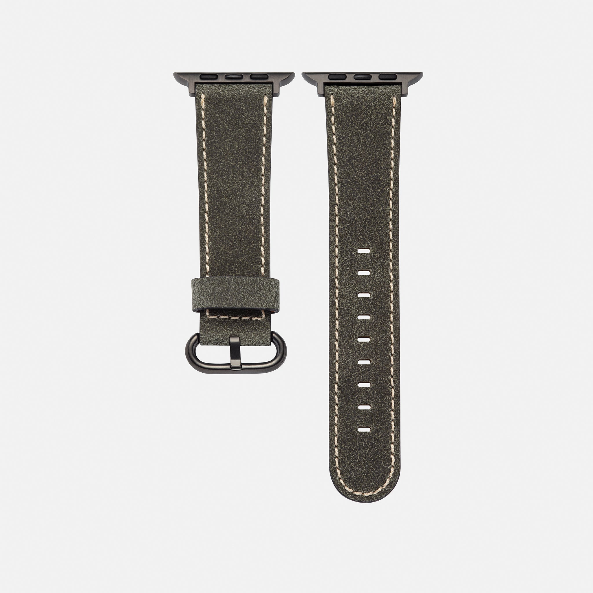 Apple Watch Leather Strap Dark Green – Vintage Rustic