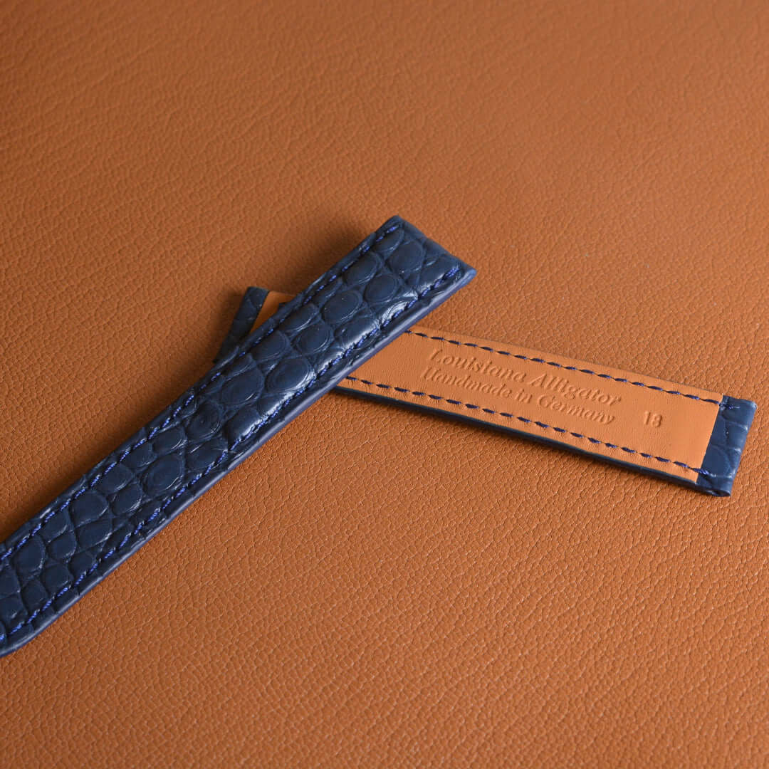 Für Cartier Faltschließe Lederarmband Tank - Luxuriöses Alligator Leder