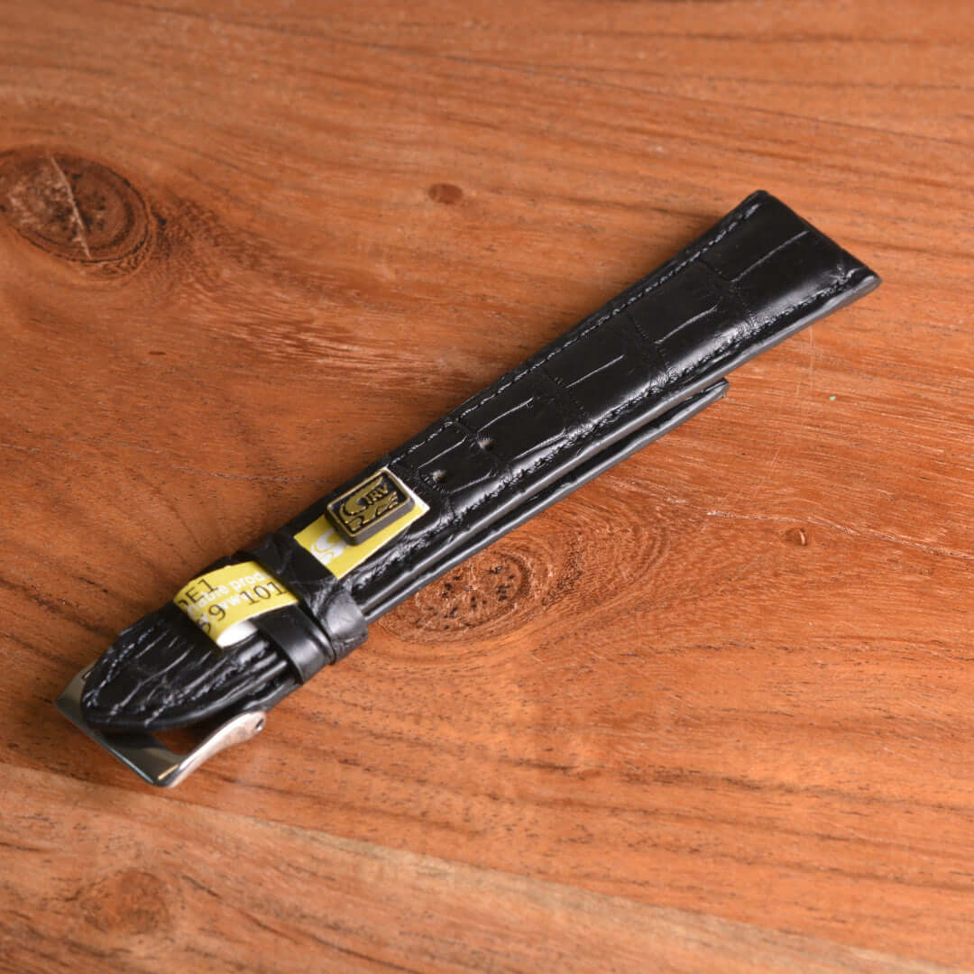 Luxus Alligator Uhrenarmband aus Louisiana mit echt FKM Kautschuk Unterleder, exklusives Design, zertifiziertes Leder, nur 6 verfügbar