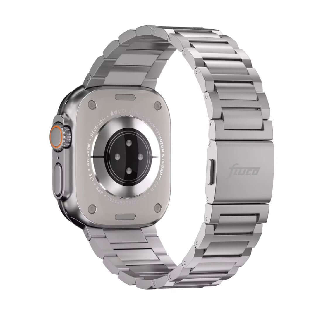 Apple Watch Ultra Armband Titan – FLUCO Premium Titanband für Ultra 1 & Ultra 2