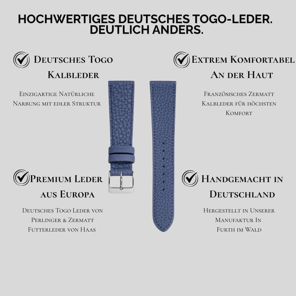Deauville – Uhrenarmband aus  deutschem Togoleder