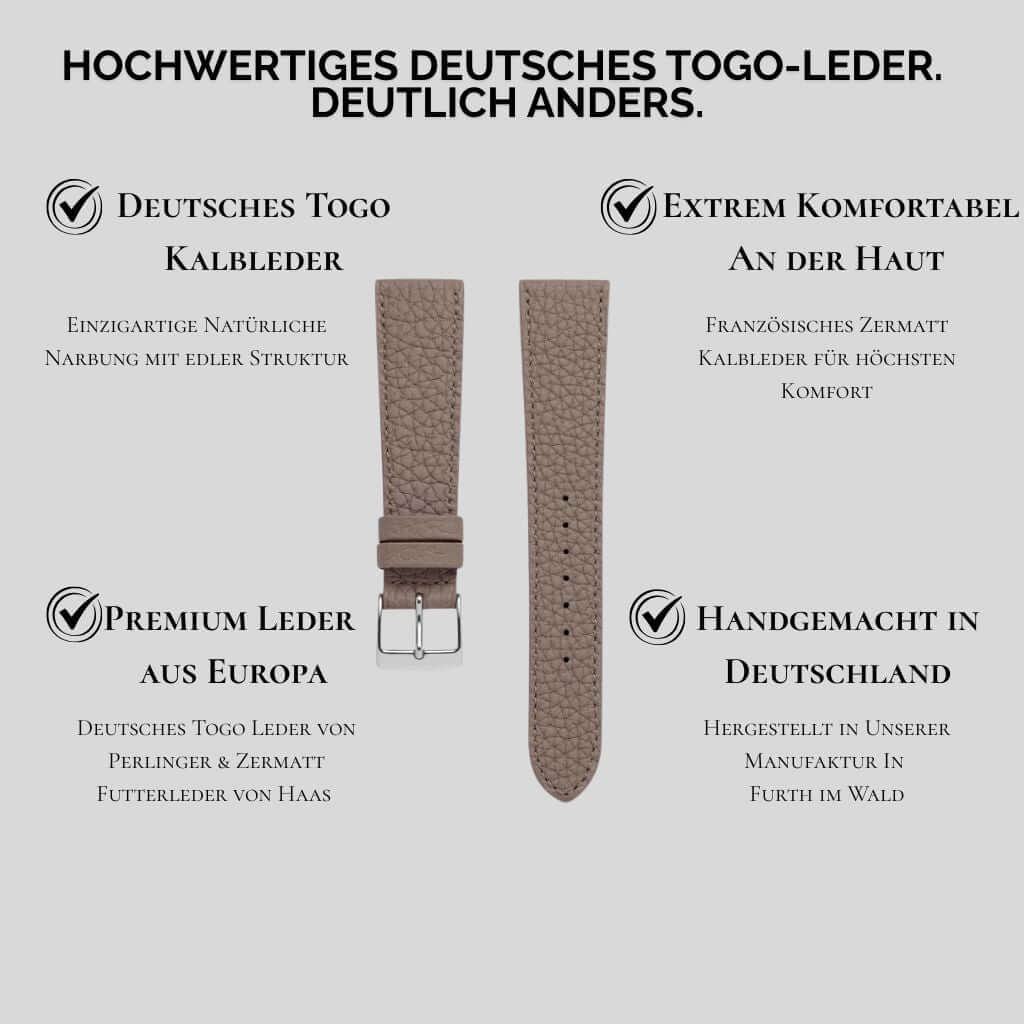 Deauville – Uhrenarmband aus  deutschem Togoleder