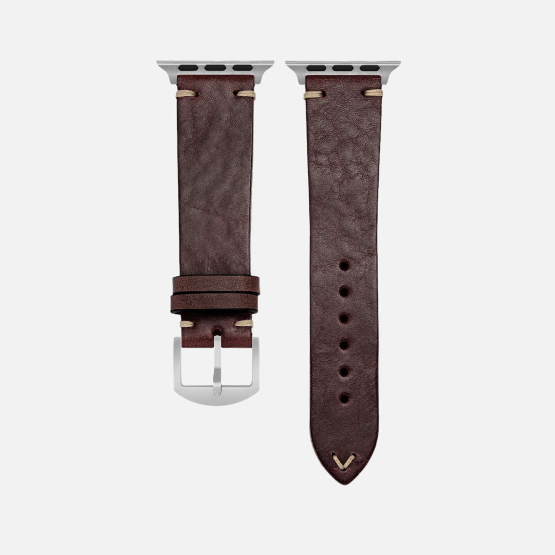 Hunter Apple Watch Armband Leder Dunkelbraun