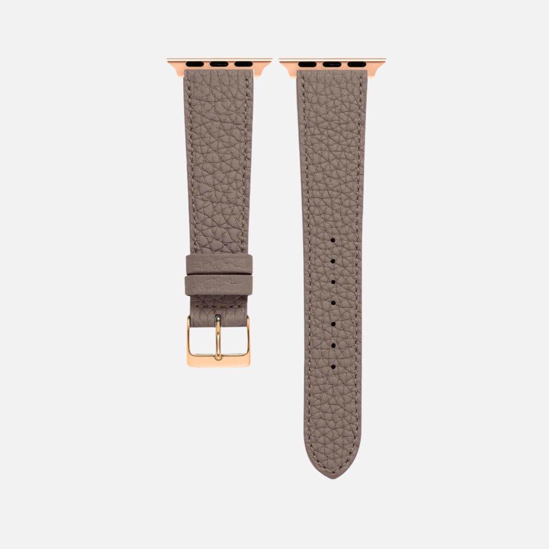 Taupes Lederarmband für Apple Watch aus Togoleder