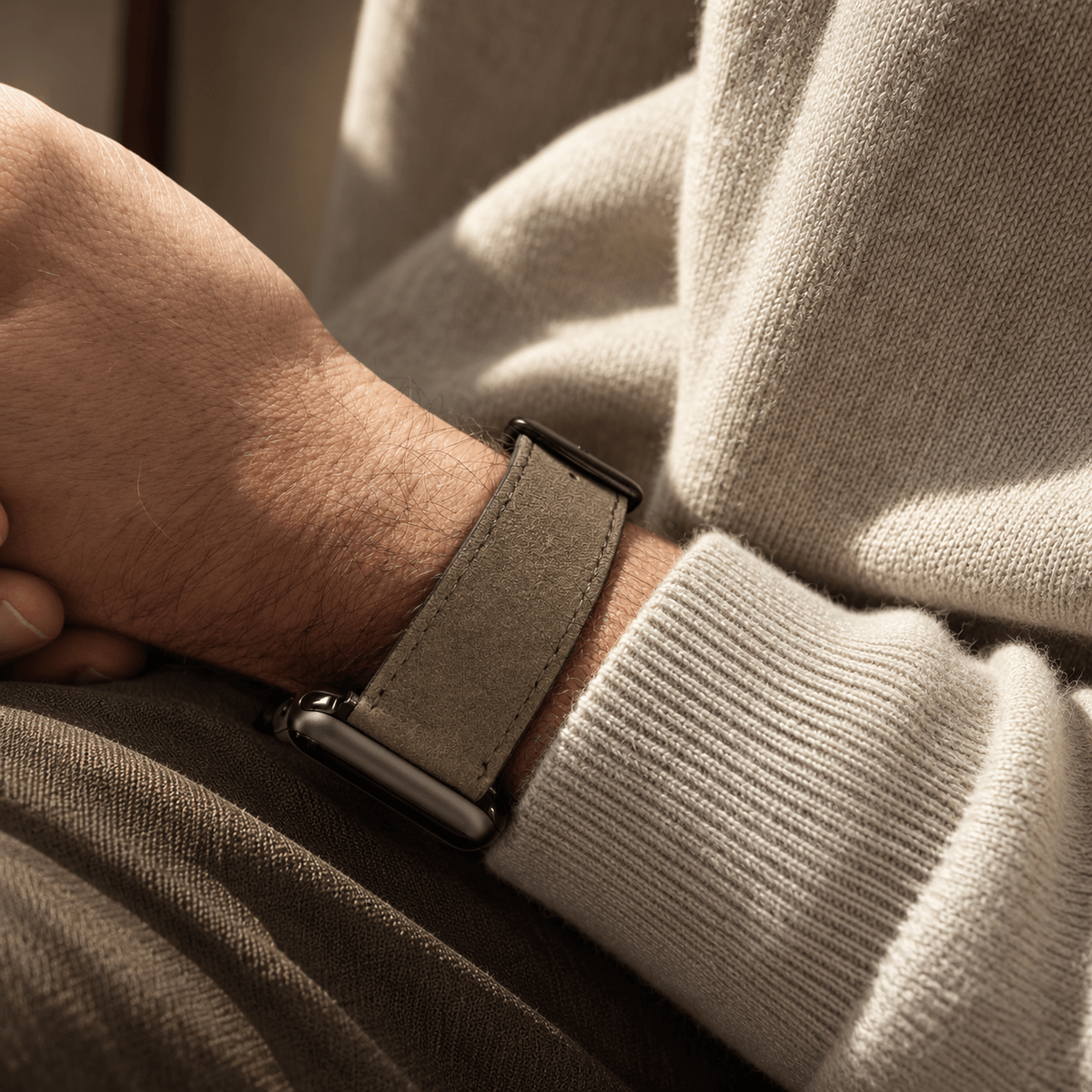 Alcantara – Apple Watch strap in beige