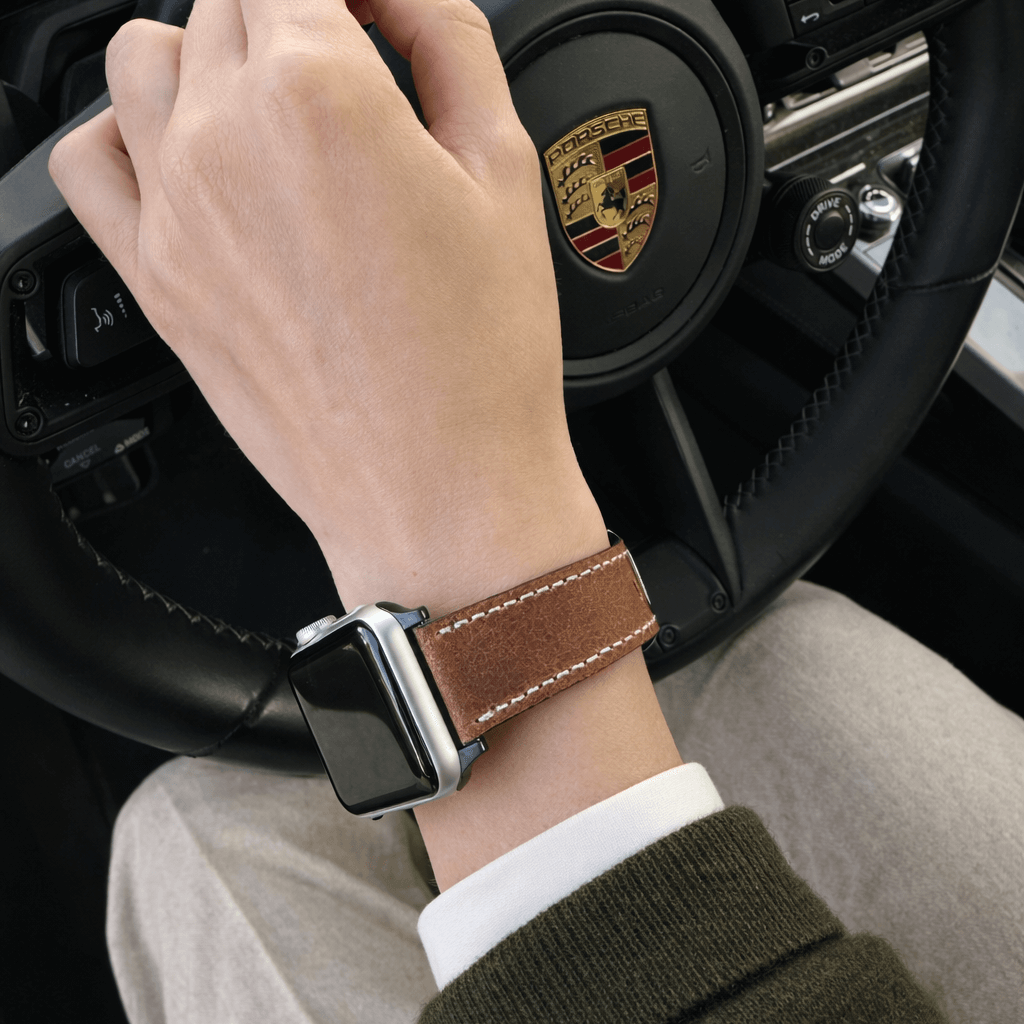 Apple Watch Vintage Leather Strap – Light Brown