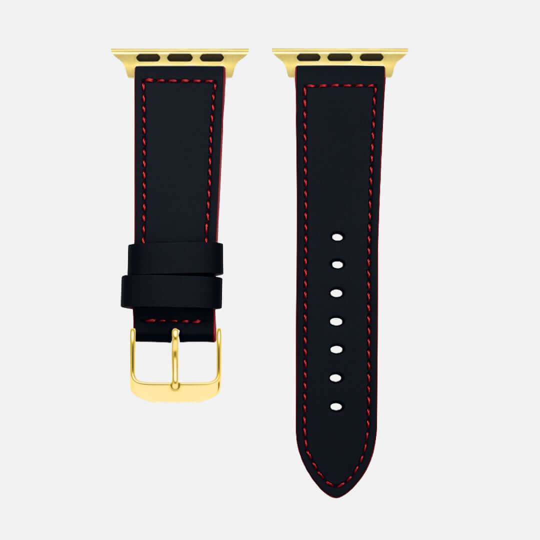 The Apex Motorsport Edition – Black Calfskin Apple Watch Band